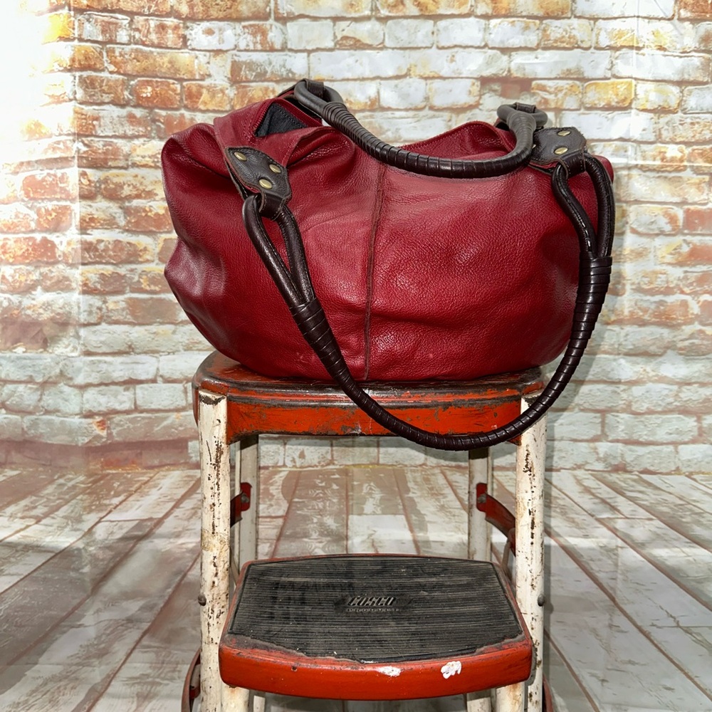 Elegant Red Leather Women's Bag